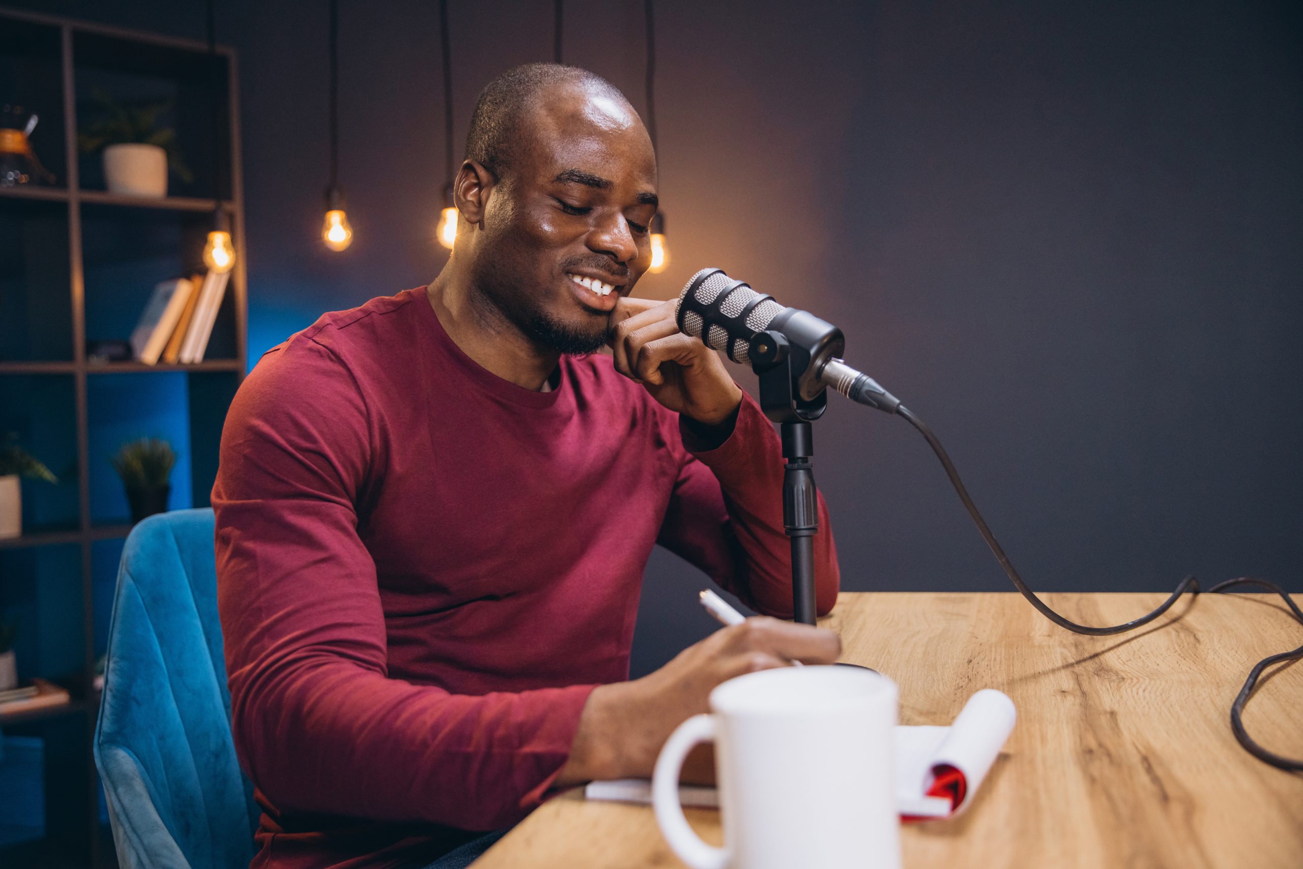 Founder recording an original conversation as source material for AI-visible content 